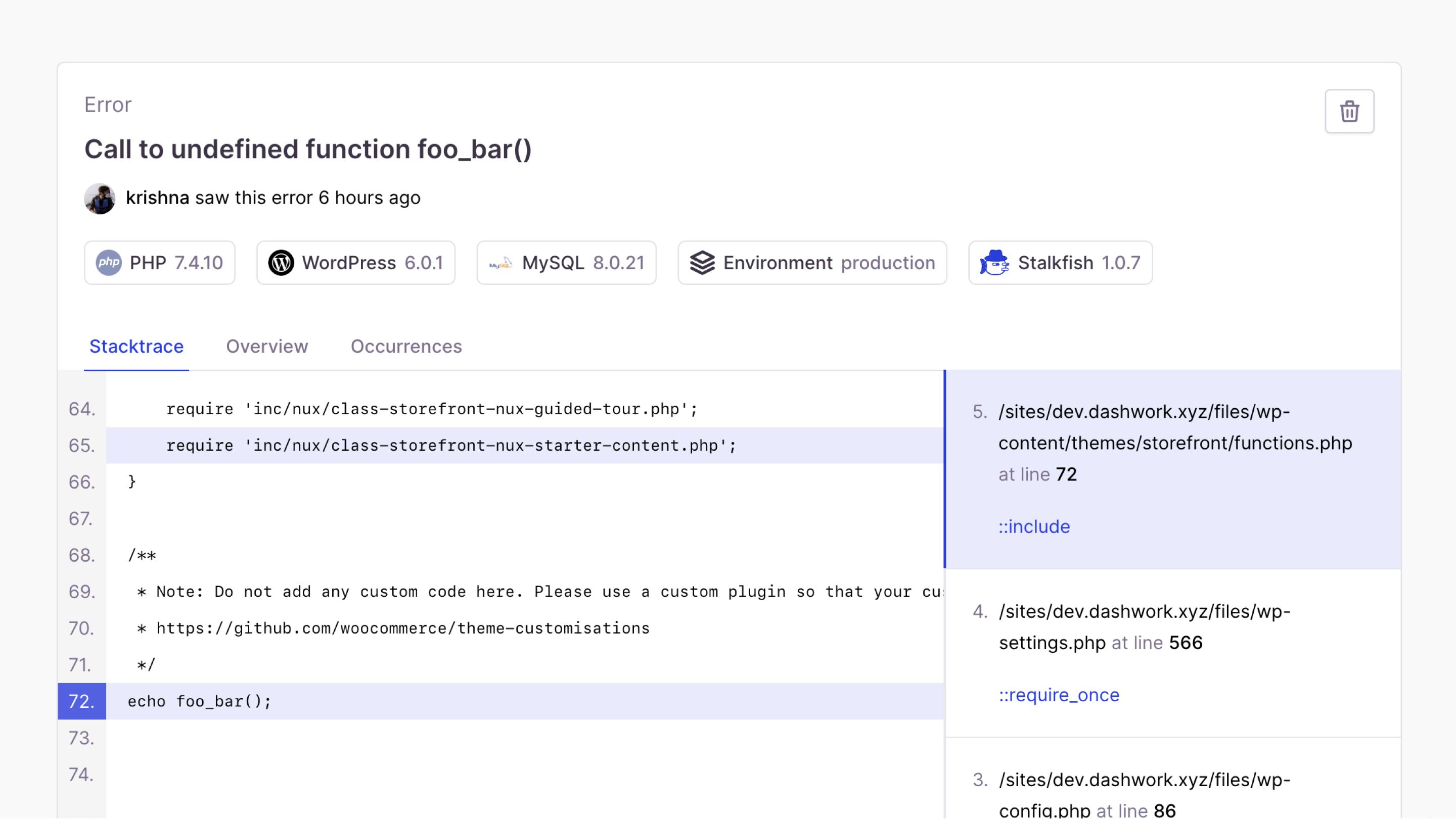 Error Monitoring in Laravel